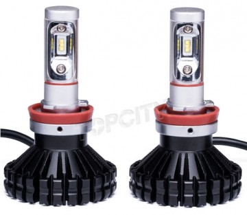 LED hovedlys med H3 sokkel, fjernlys Sett m 2 pærer